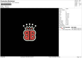 Bb Text Embroidery File 6 sizes