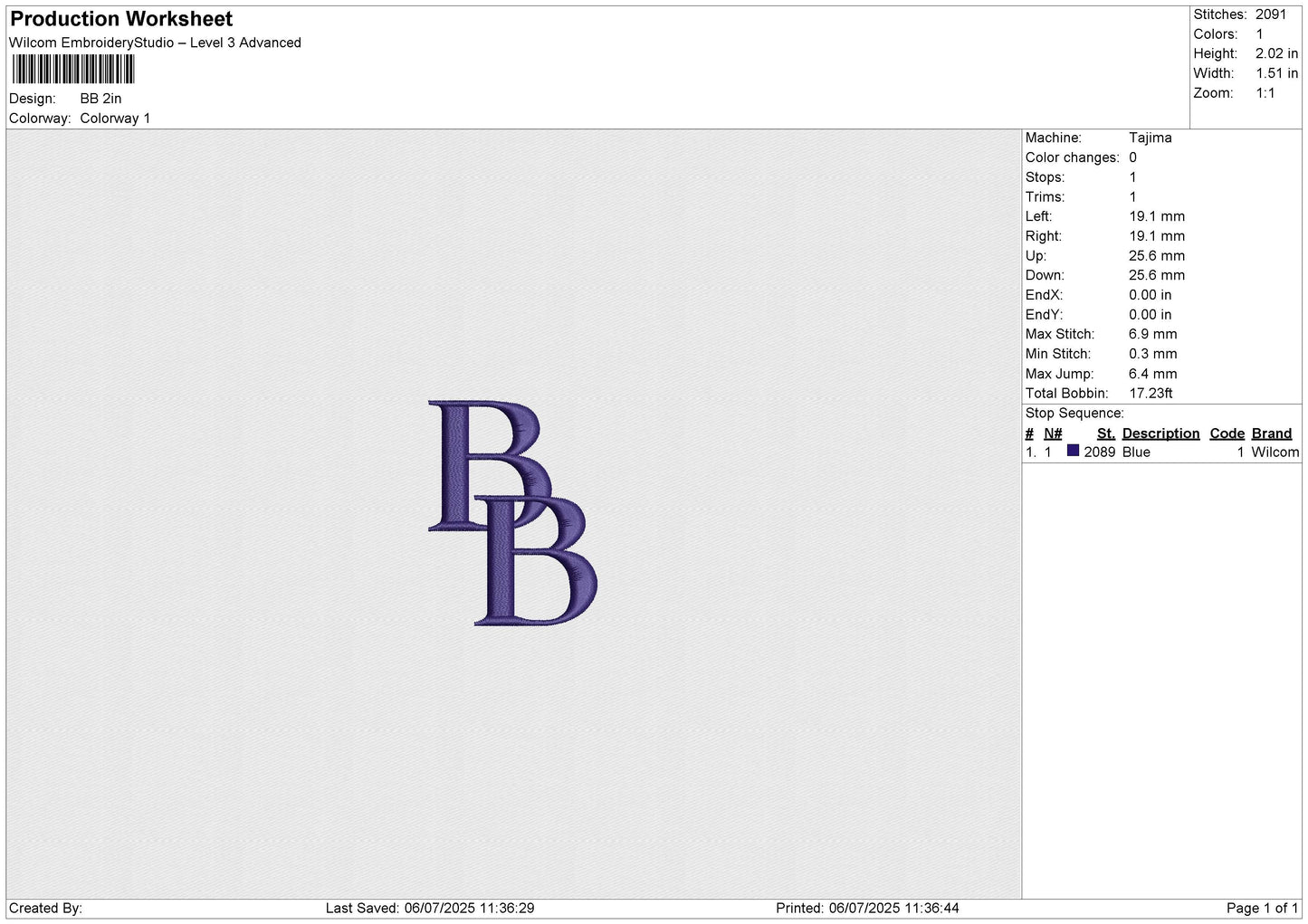 BB carpentry Embroidery File 6 size
