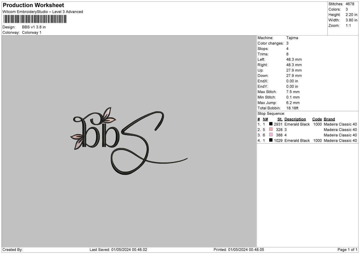 Bbtext V1 V2 Embroidery 2 Files