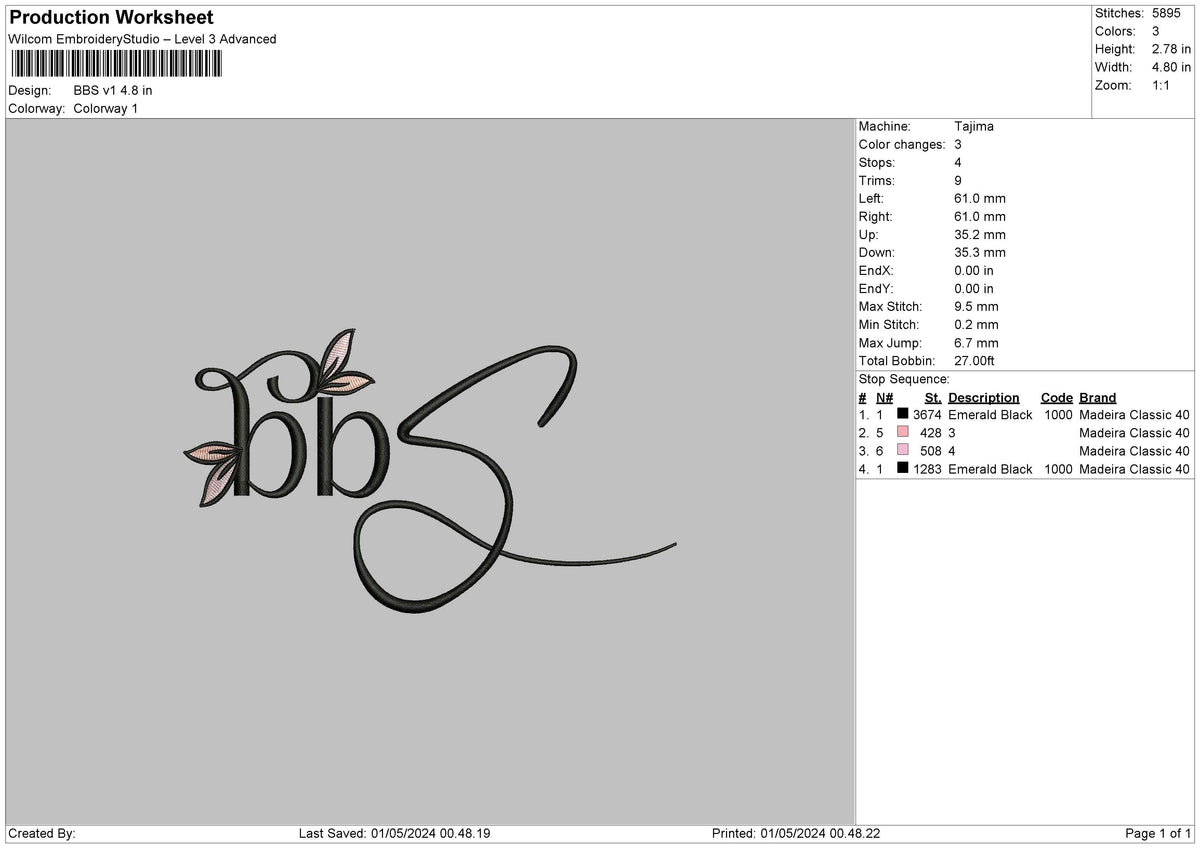 Bbtext V1 V2 Embroidery 2 Files