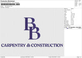 BB carpentry Embroidery File 6 size