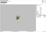 Bee V2 Embroidery File 6 sizes
