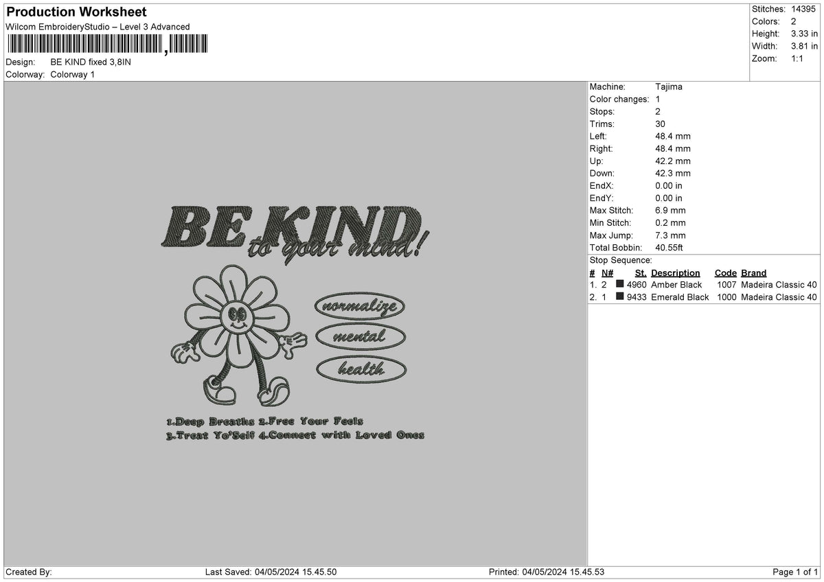 Flowerkind V3 Embroidery File 6 sizes