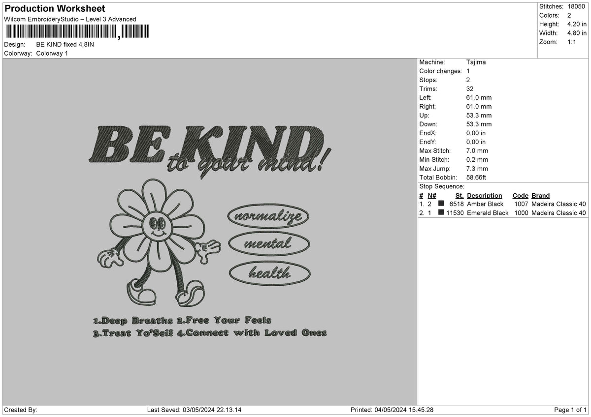 Flowerkind V3 Embroidery File 6 sizes