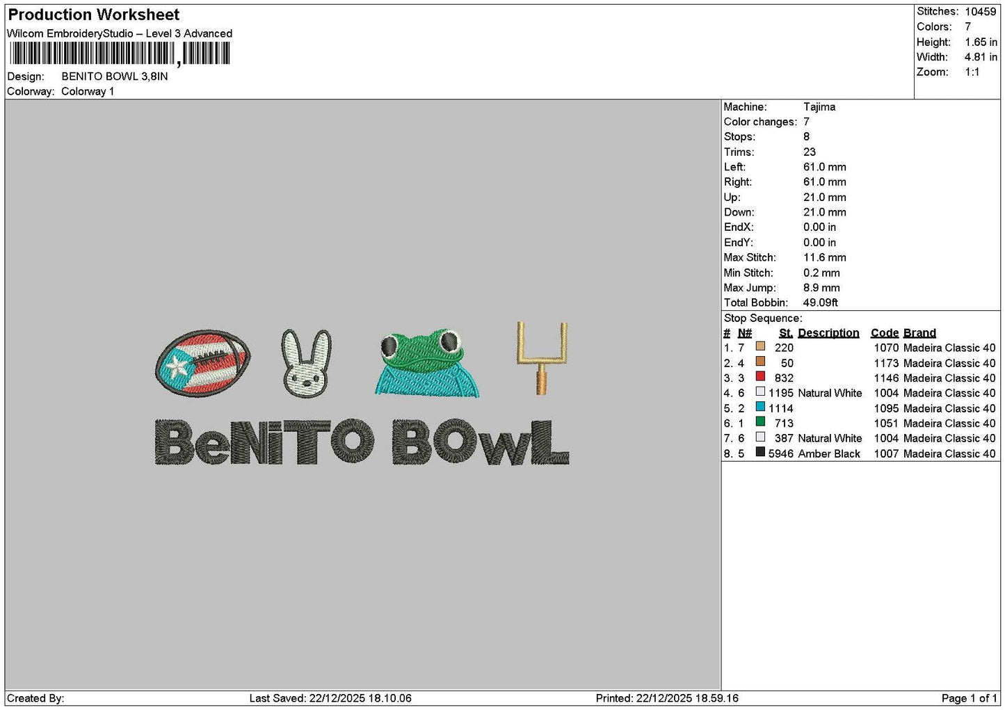 Bowltext 2212 Embroidery File 6 sizes