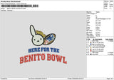 Bowltext 0202 Embroidery File 6 sizes