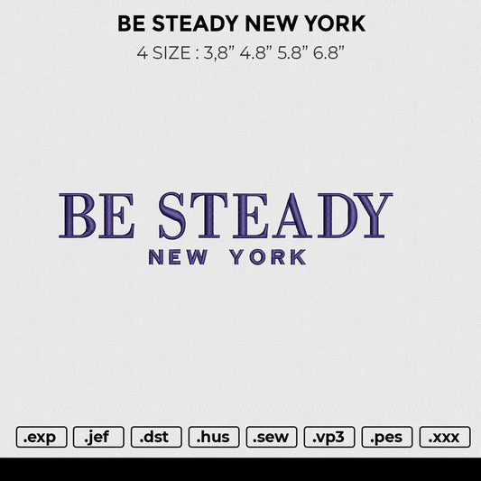 BE STEADY NEW YORK Embroidery