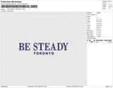 BE STEADY TORONTO Embroidery