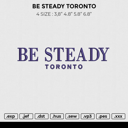BE STEADY TORONTO Embroidery