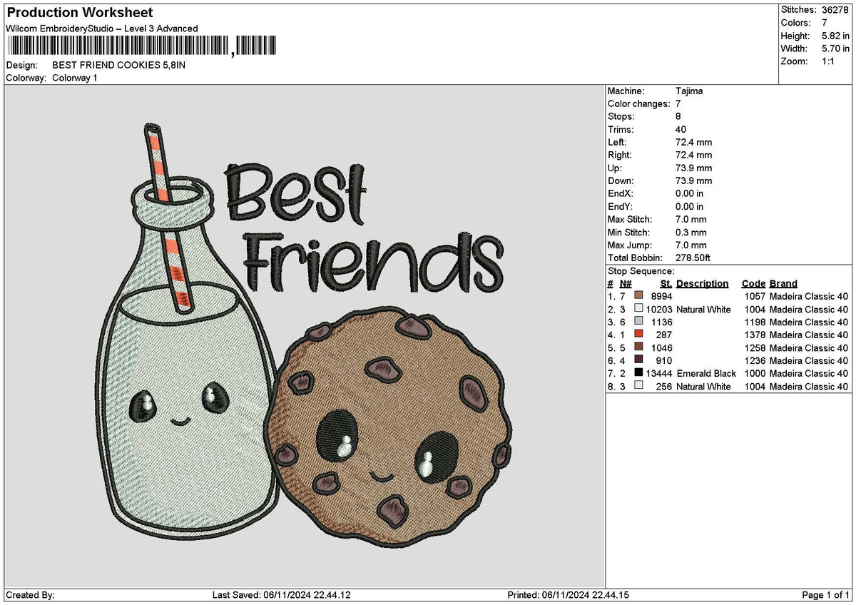Cookies 02 Embroidery File 6 sizes
