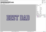 BEST DAD APPLIQUE  Embroidery Machine Design