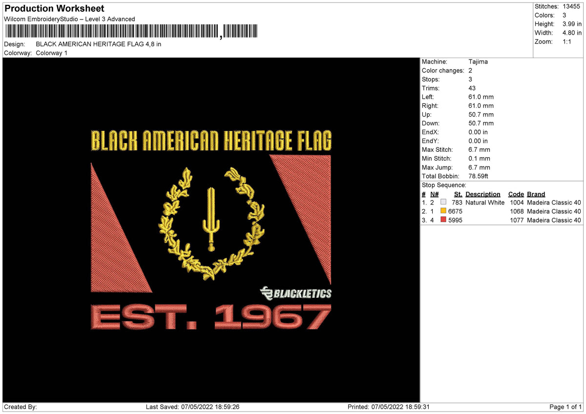 Black American Heritage Flag