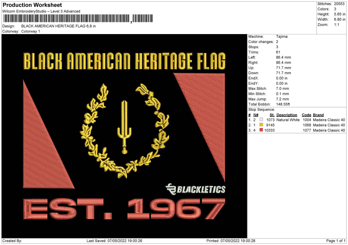 Black American Heritage Flag