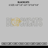Blackcats Embroidery File 6 sizes