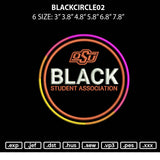 Blackcircle02 Embroidery File 6 sizes