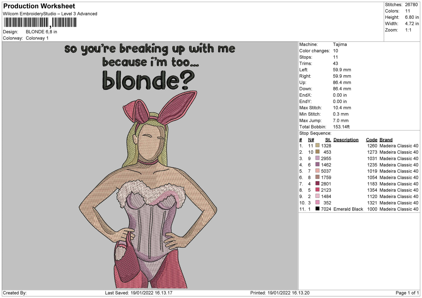 Blonde Embroidery