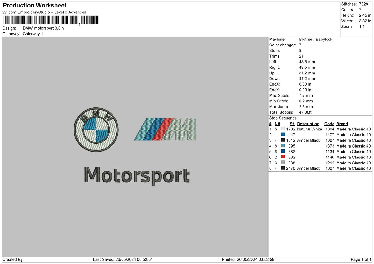 Bnwtext Embroidery File 6 sizes