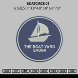 Boatcircle 01 Embroidery File 6 sizes
