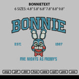 Bonnietext Embroidery File 6 sizes