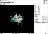 Bouquete V21 Embroidery File 6 sizes