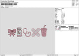 Bow Icon 0412 Embroidery File 6 sizes