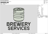 BREWERY Embroidery File 6 size