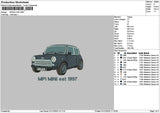 Brian Car Embroidery File 6 sizes