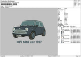 Brian Car Embroidery File 6 sizes