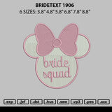Bridetext 1906 Embroidery File 6 sizes