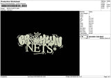 Brooklyntext 2910 Embroidery File 6 sizes