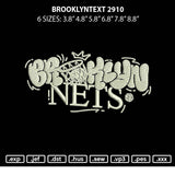 Brooklyntext 2910 Embroidery File 6 sizes