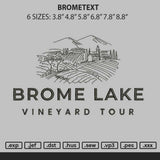Brometext Embroidery File 6 sizes