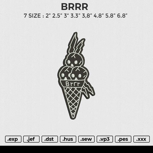 BRRR Embroidery File 6 size