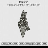 BRRR Embroidery File 6 size