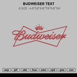 BUDWEISER TEXT Embroidery