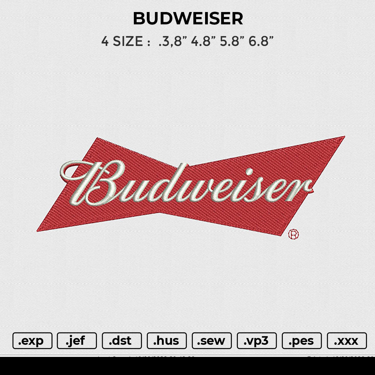 BUDWEISER Embroidery