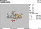 Bugslola Swoosh Embroidery File 6 sizes