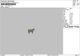 Bull Flat Embroidery File 6 sizes