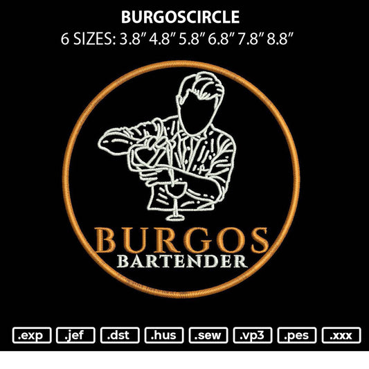 Burgoscircle Embroidery File 6 sizes