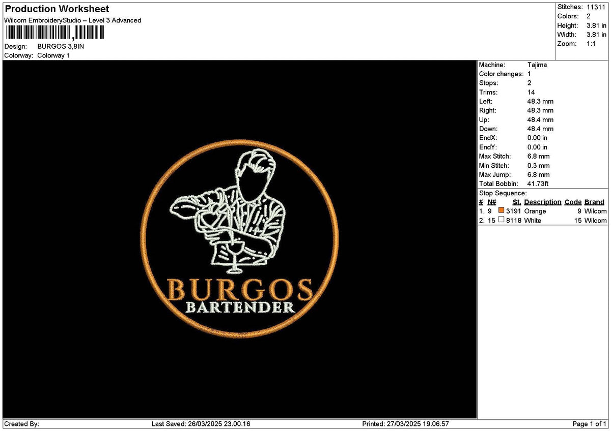 Burgoscircle Embroidery File 6 sizes
