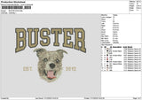 Buster Dog Embroidery File 6 sizes