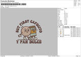 First Cafe Embroidery File 6 sizes