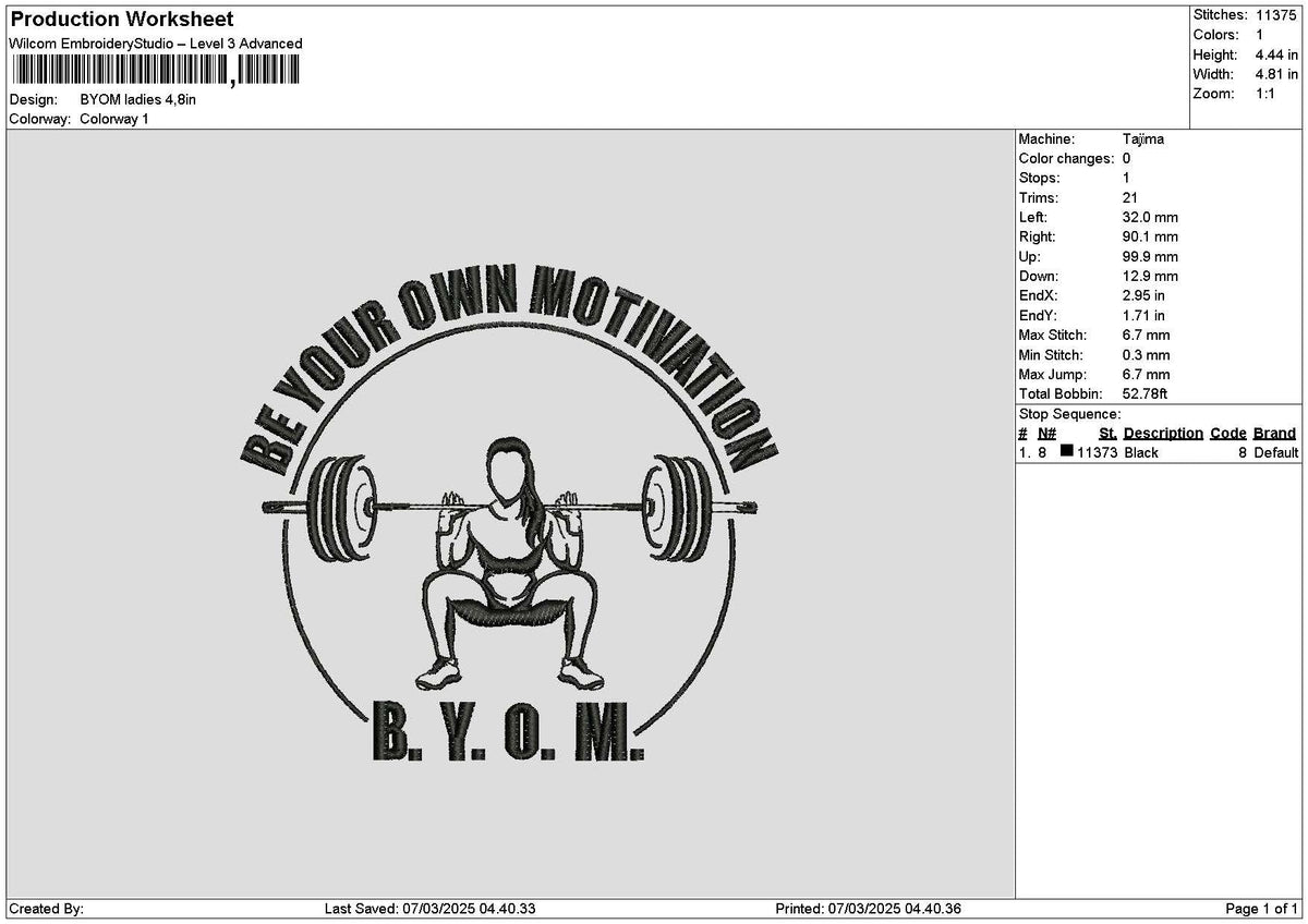 Gymcircle 02 Embroidery File 6 sizes
