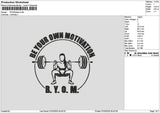 Gymcircle 02 Embroidery File 6 sizes