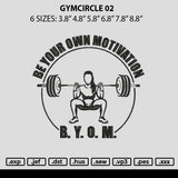 Gymcircle 02 Embroidery File 6 sizes