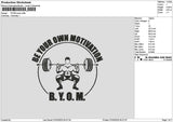 Gymcircle 01 Embroidery File 6 sizes