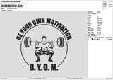 Gymcircle 01 Embroidery File 6 sizes