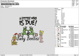 Beniteztext Embroidery File 6 sizes
