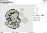 Baby Betty Boop Embroidery File 6 sizes