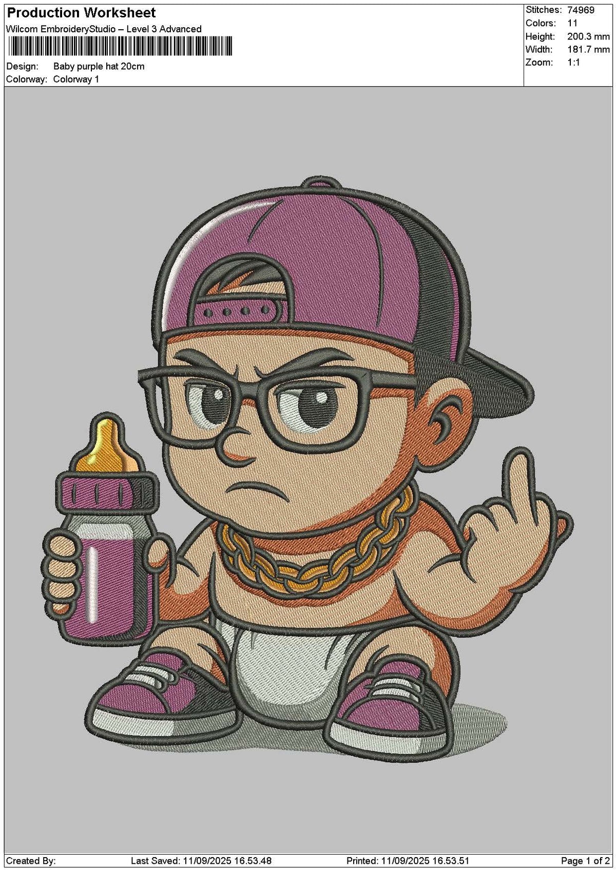 Chibi Man Embroidery File 6 sizes